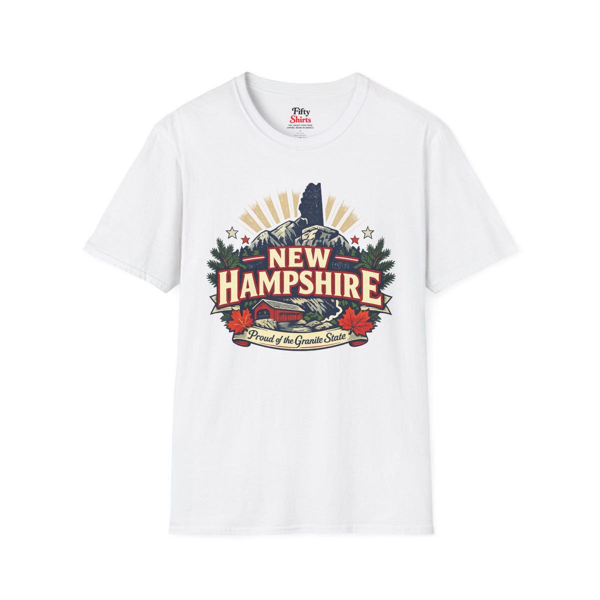 New Hampshire State Pride Unisex Softstyle T Shirt State Pride Graphic Tee Collections FS03