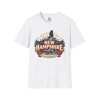 New Hampshire State Pride Unisex Softstyle T Shirt State Pride Graphic Tee Collections FS03