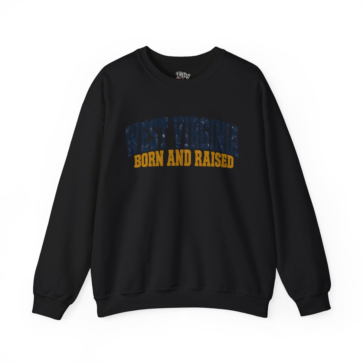 West Virginia Born and Raised Bold Workwear Unisex Sweatshirt Graphic