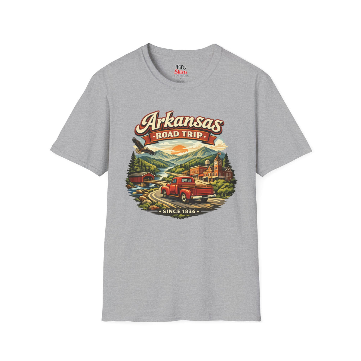 Arkansas Roadtrip Unisex Softstyle T Shirt State Pride Graphic Tee Collections FS03