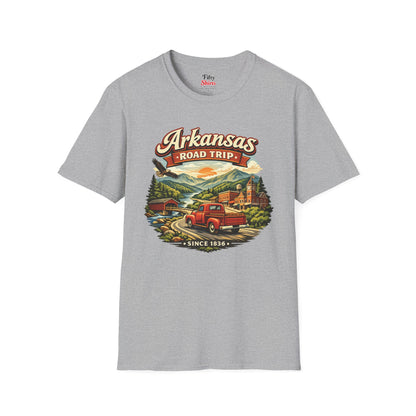 Arkansas Roadtrip Unisex Softstyle T Shirt State Pride Graphic Tee Collections FS03
