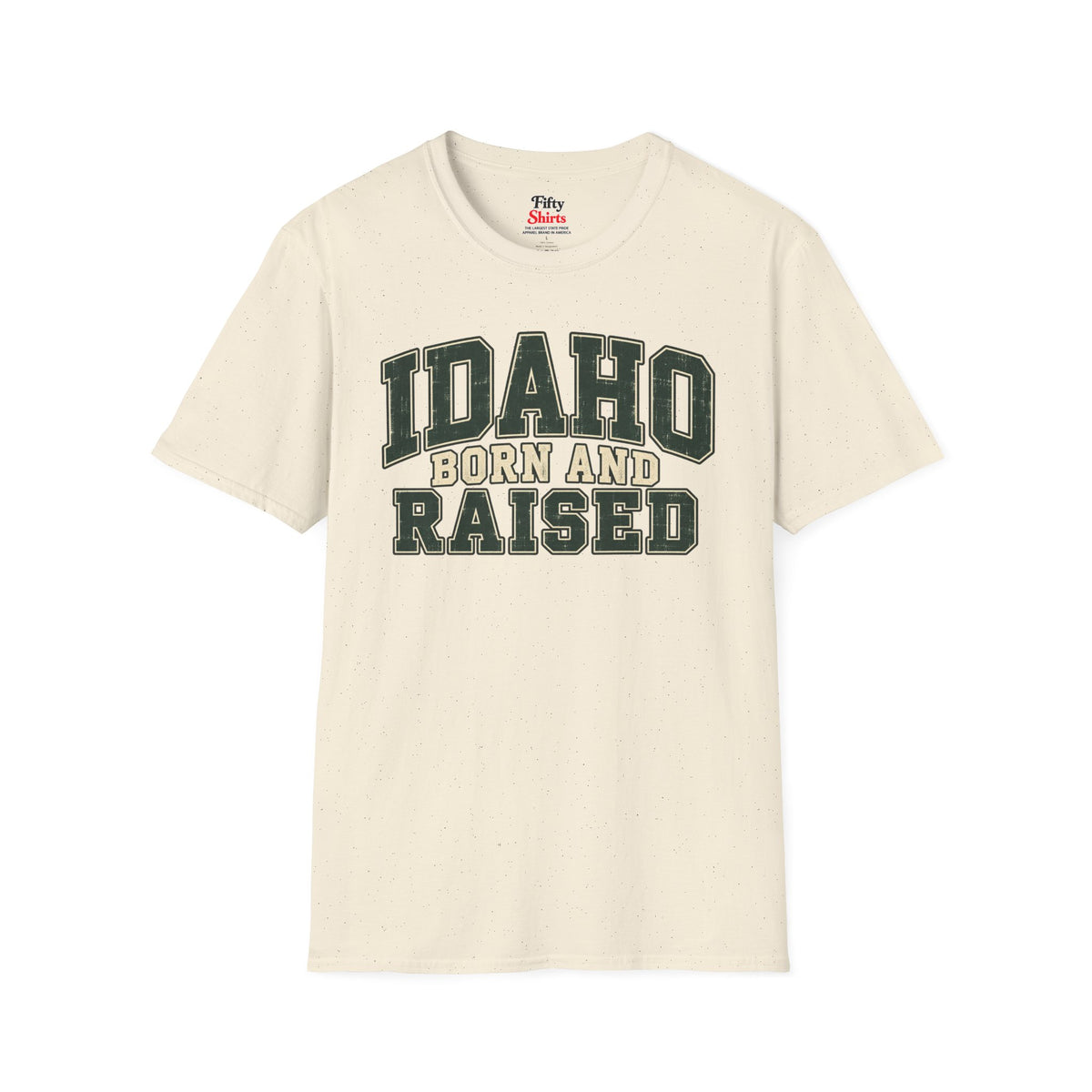 Idaho Born and Raised Unisex Softstyle T Shirt State Name Graphic Tee