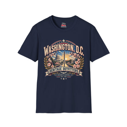 Washington D.C. Heritage Outfitters Unisex Softstyle T Shirt State Pride Graphic Tee Collections FS03