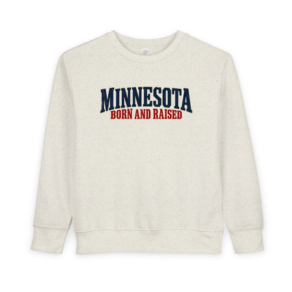 Minnesota Born and Raised Premium Northwoods Unisex Toddler Sweatshirt