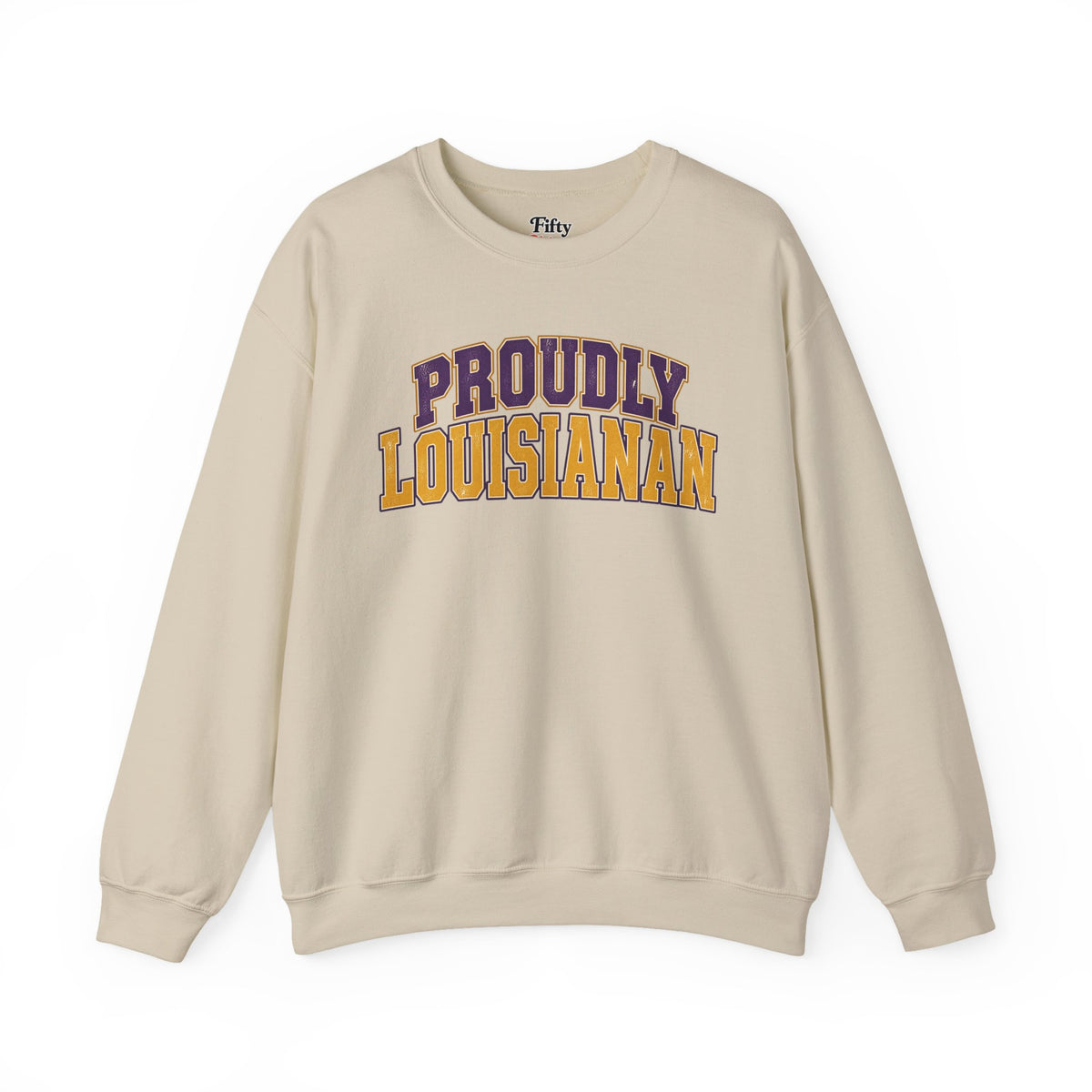Proudly Louisianan Louisiana Unisex Crewneck Sweatshirt State Name Graphic