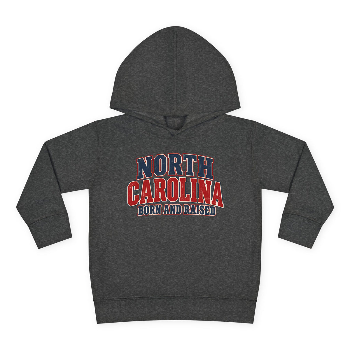 North Carolina Born and Raised Vintage Americana Unisex Toddler Pullover Fleece Hoodie