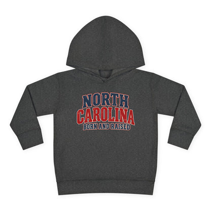North Carolina Born and Raised Vintage Americana Unisex Toddler Pullover Fleece Hoodie