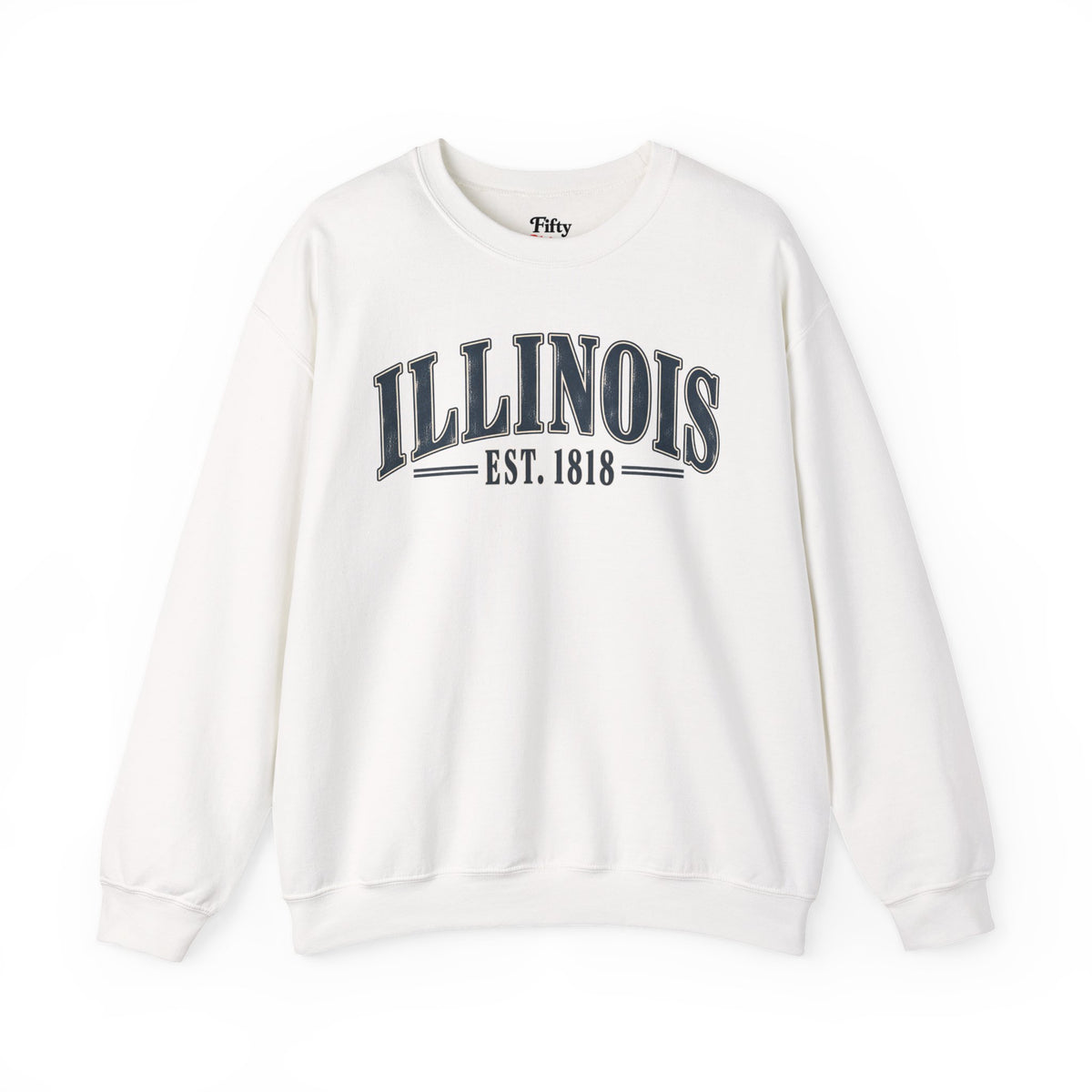Illinois Est 1818 Unisex Crewneck Sweatshirt State Name Graphic