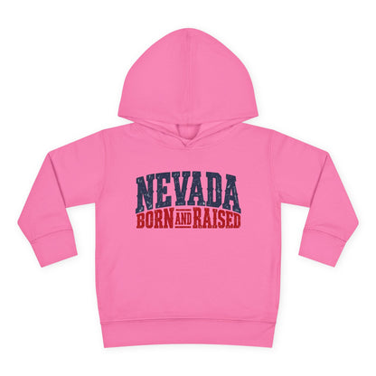 Nevada Born and Raised Rugged Western Unisex Toddler Pullover Fleece Hoodie
