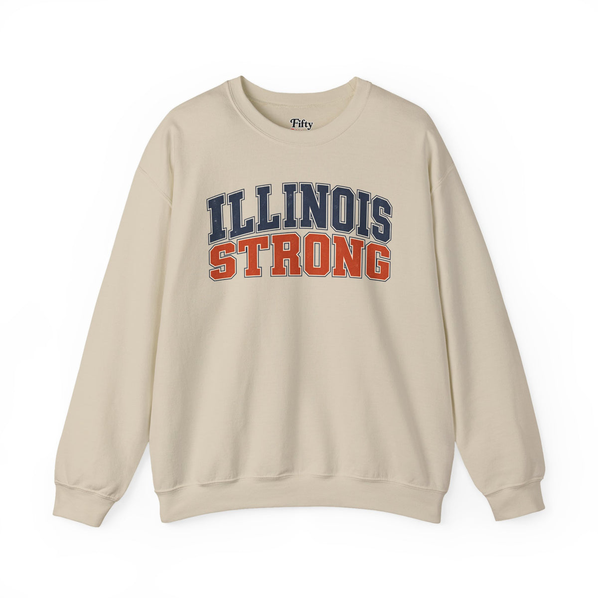 Illinois Strong Unisex Crewneck Sweatshirt State Name Graphic
