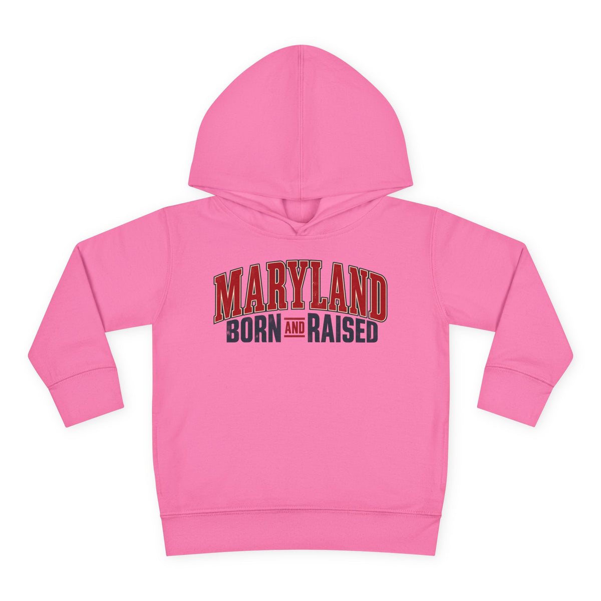 Maryland Born and Raised Timeless Heritage Unisex Toddler Pullover Fleece Hoodie