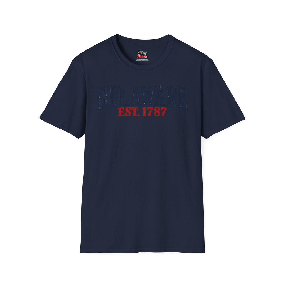 Delaware EST 1787 Unisex Softstyle T Shirt State Name Graphic Tee