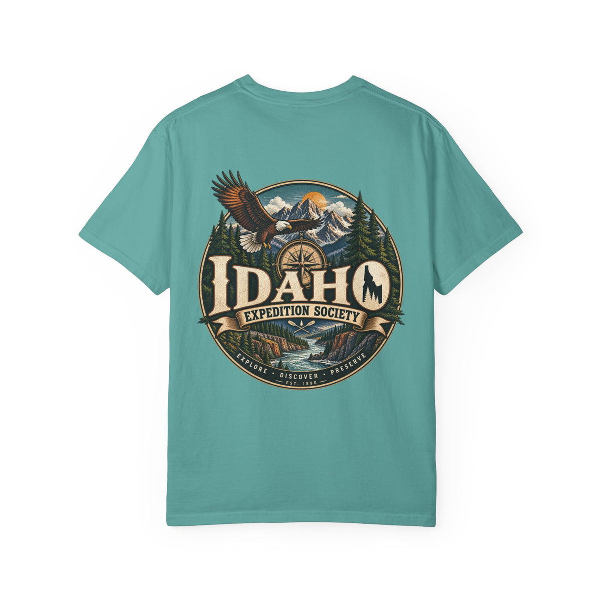 Idaho Expedition Society Unisex Comfort Color 1717 Streetwear Graphic Tee