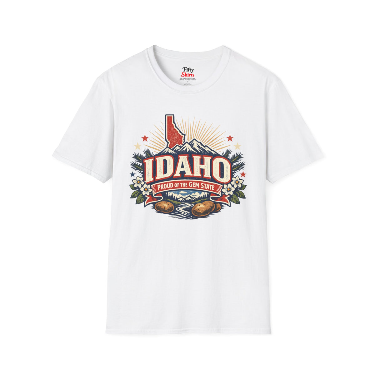 Idaho State Pride Unisex Softstyle T Shirt State Pride Graphic Tee Collections FS03