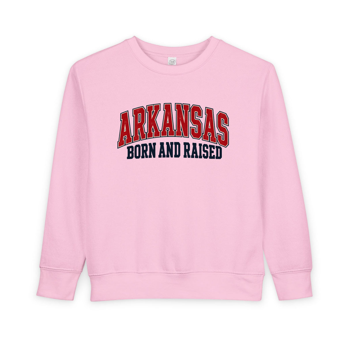 Arkansas Born and Raised Vintage Athletic Heritage Unisex Toddler Sweatshirt