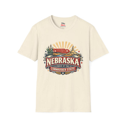 Nebraska State Pride Unisex Softstyle T Shirt State Pride Graphic Tee Collections FS03