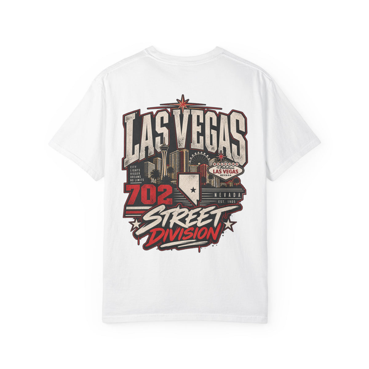 Nevada Las Vegas Street Division Unisex Comfort Color 1717 Streetwear Graphic Tee
