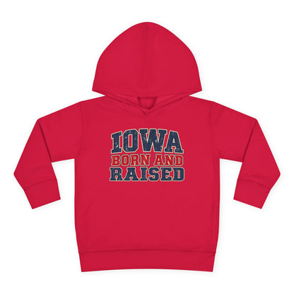Iowa Born and Raised intage Farmhouse Americana Unisex Toddler Pullover Fleece Hoodie
