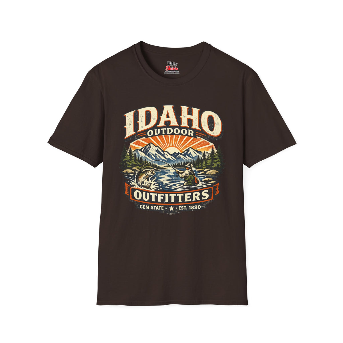 Idaho Outdoor Outfitters Unisex Softstyle T Shirt State Pride Graphic Tee Collections FS03