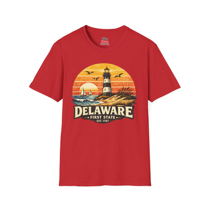 Delaware Coastal Sunset Unisex Softstyle T Shirt State Pride Graphic Tee Collections FS03