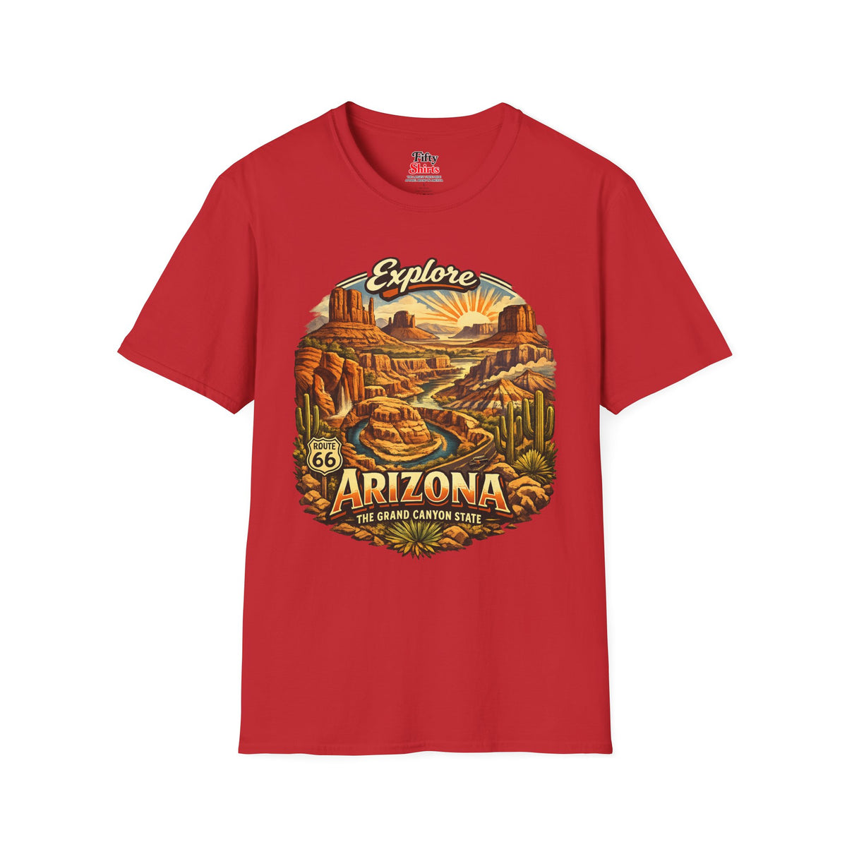 Explore Arizona Heritage Unisex Softstyle T Shirt State Pride Graphic Tee Collections FS03