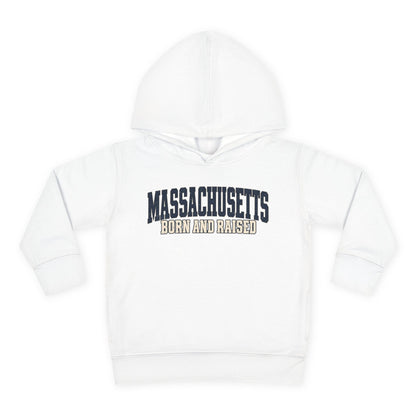 Massachusetts Born and Raised Rugged Heritage Unisex Toddler Pullover Fleece Hoodie