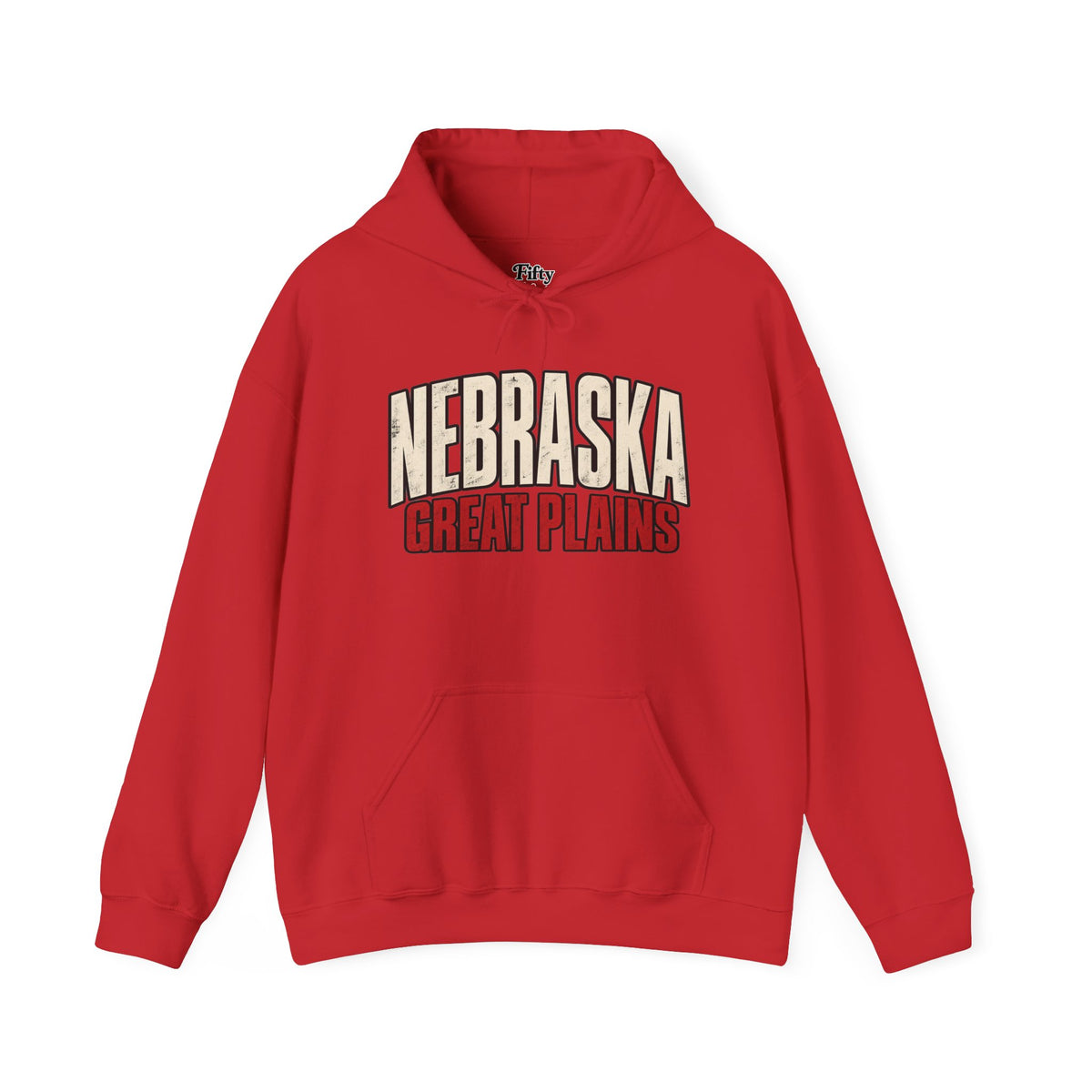 Nebraska Great Plains Unisex Hoodie State Name Graphic