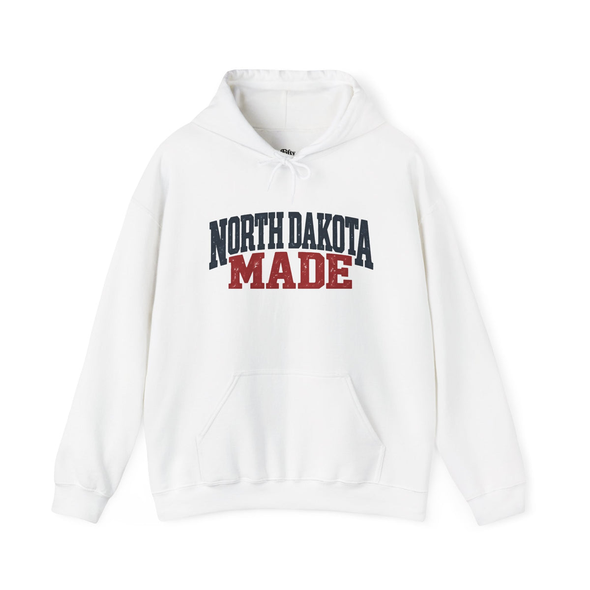 North Dakota Made Unisex Hoodie State Name Graphic