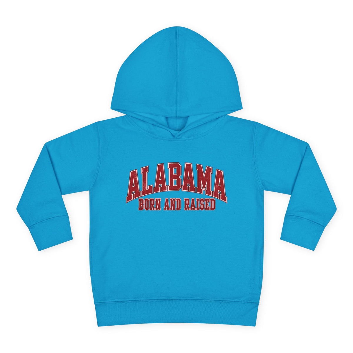 Alabama Born and Raised Collegiate Classic Unisex Toddler Pullover Fleece Hoodie
