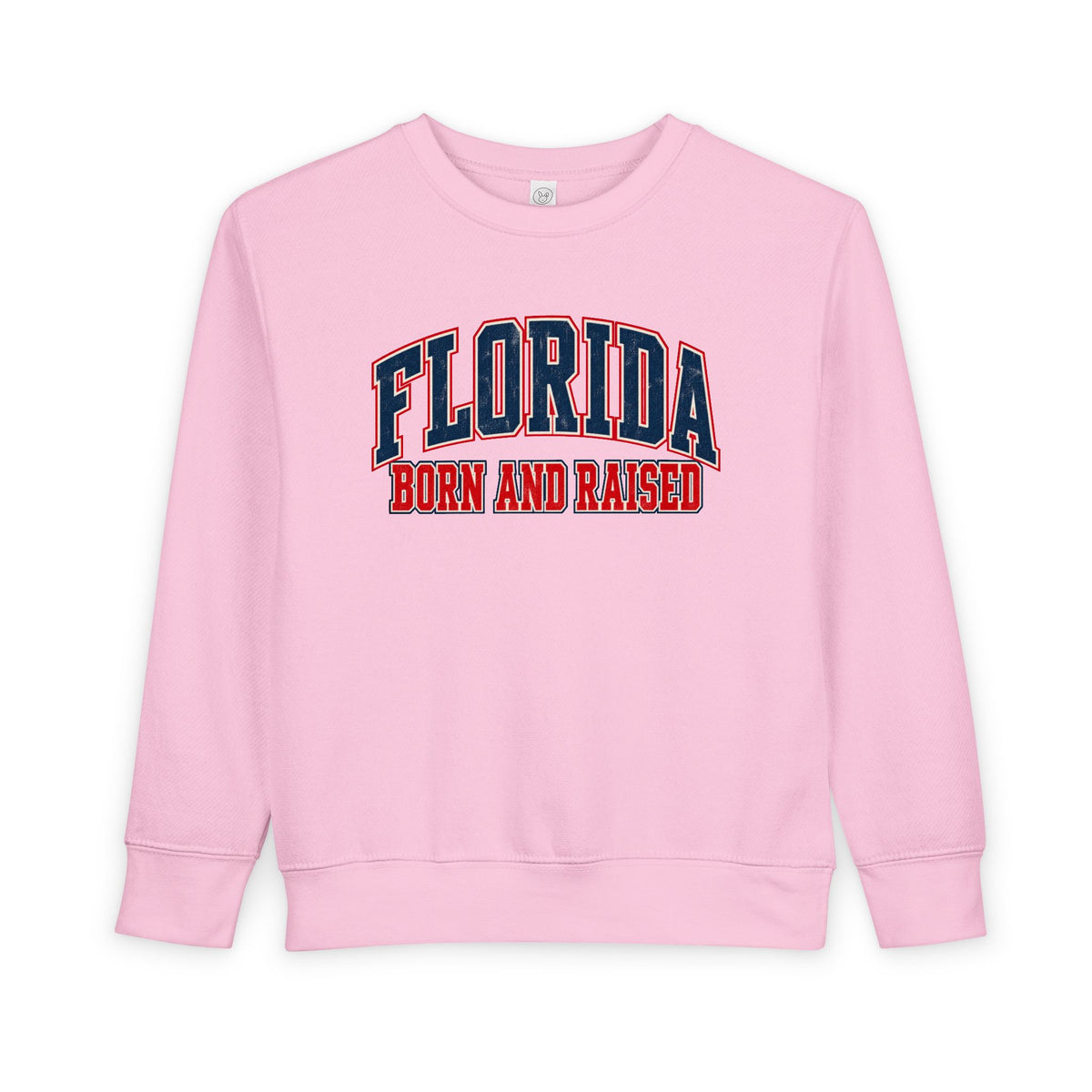 Florida Born and Raised Vintage Collegiate Unisex Toddler Sweatshirt