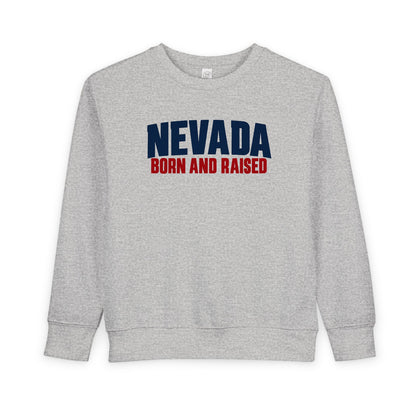 Nevada Born and Raised Minimal Heritage Unisex Toddler Sweatshirt