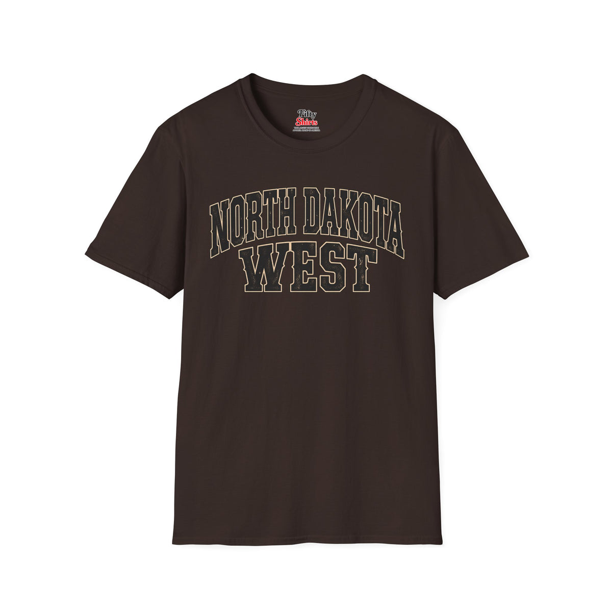 North Dakota West Unisex Softstyle T Shirt State Name Graphic Tee