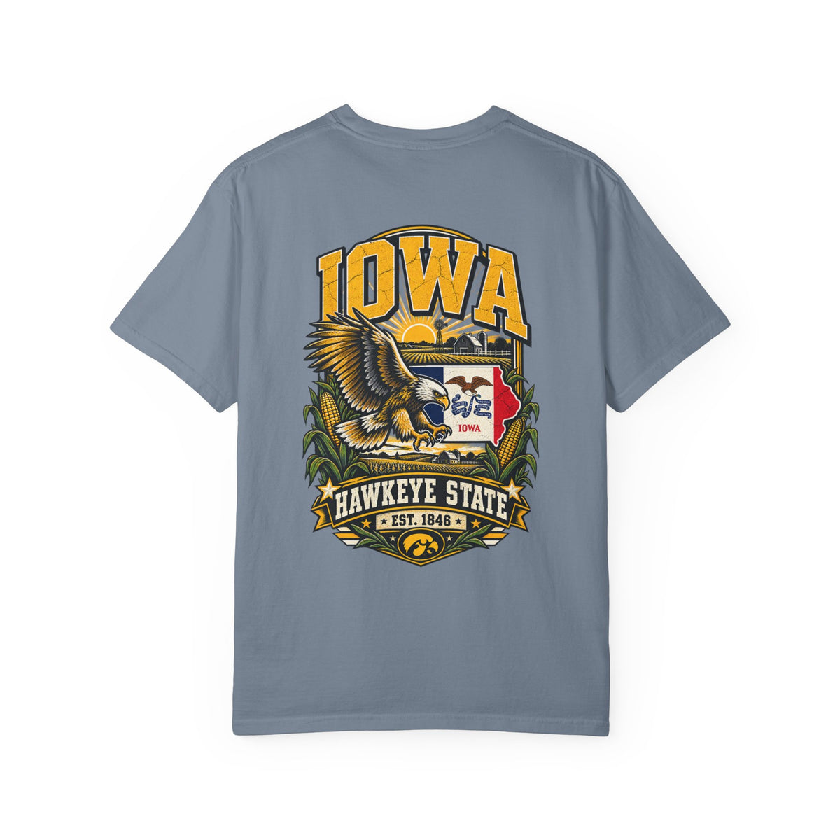 Iowa Hawkeye Legacy Unisex Comfort Color 1717 Streetwear Graphic Tee