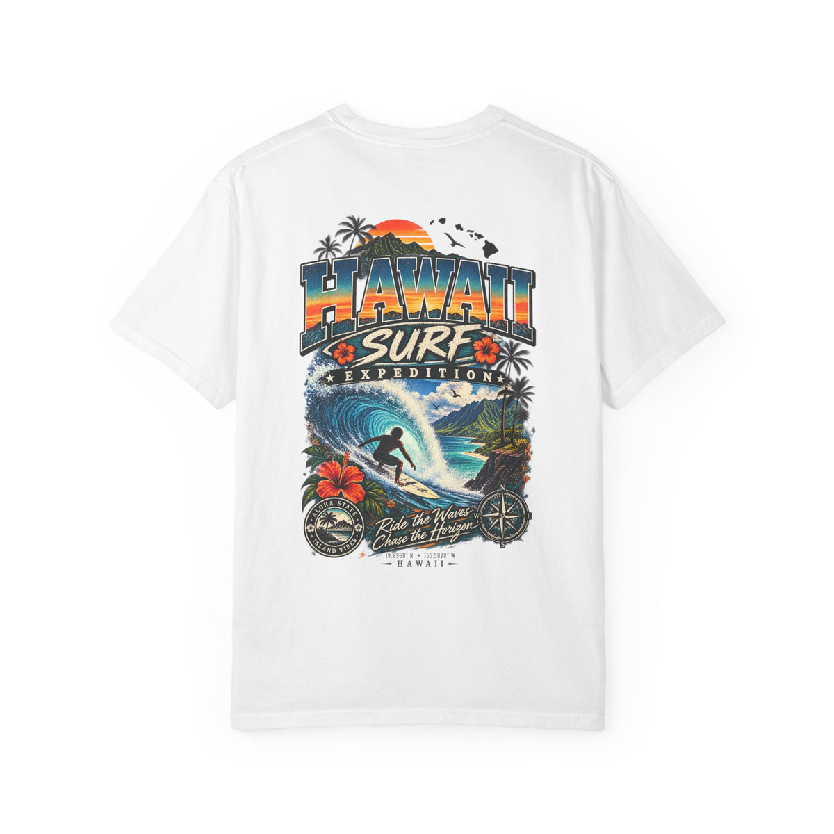 Hawaii Surf Expedition Unisex Comfort Color 1717 Streetwear Graphic Tee