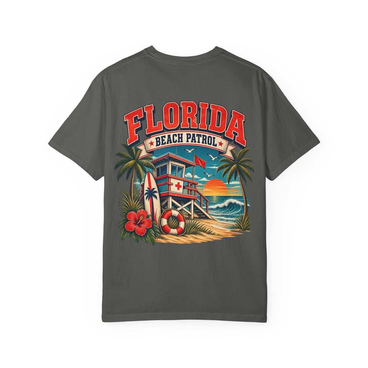 Florida Beach Patrol  Unisex Comfort Color 1717 Streetwear Graphic Tee