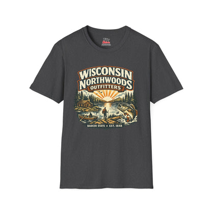 Wisconsin Northwoods Outfitters Unisex Softstyle T Shirt State Pride Graphic Tee Collections FS03