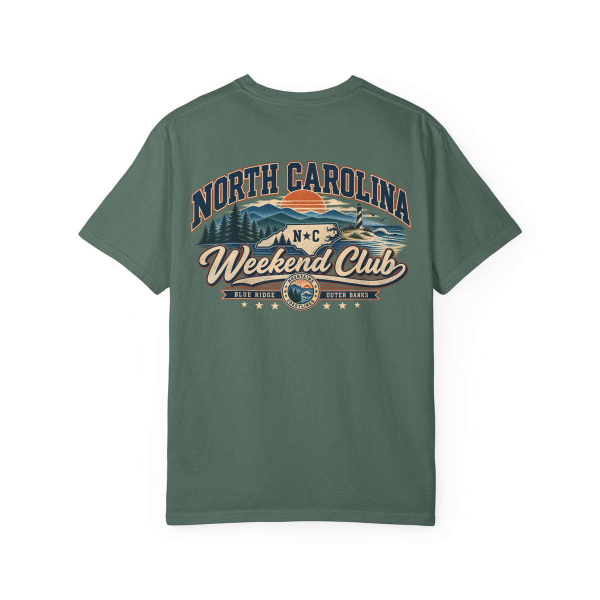 North Carolina Weekend Club Unisex Comfort Color 1717 Streetwear Graphic Tee