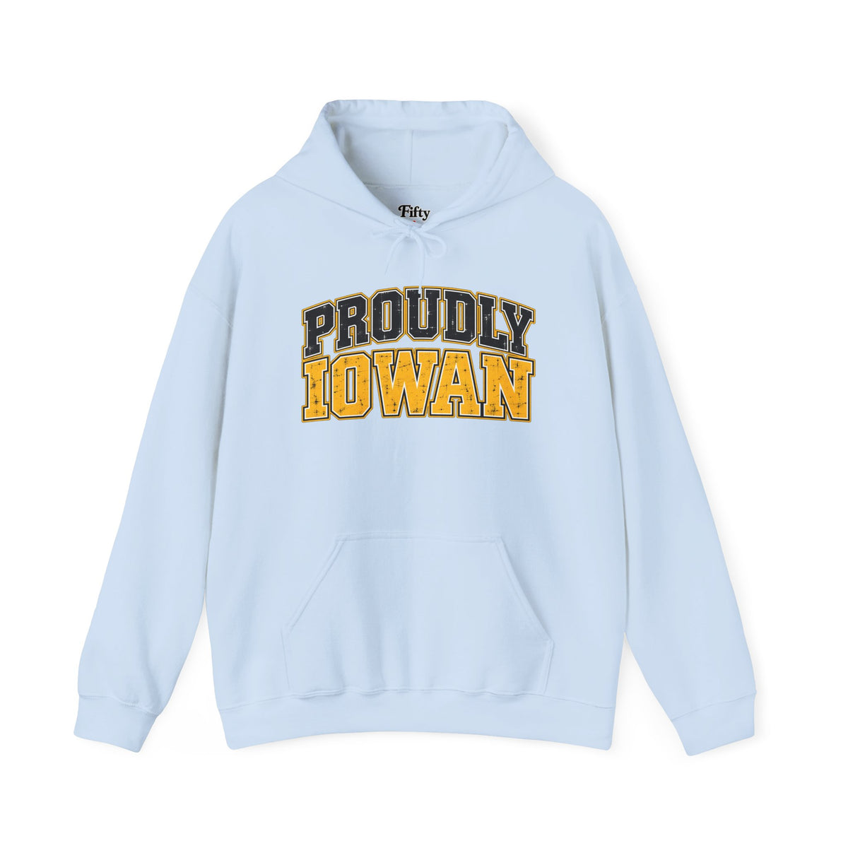 Proudly Iowan Iowa Unisex Hoodie State Name Graphic