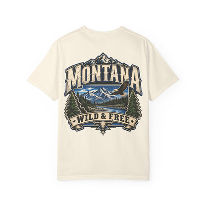 Montana Wild & Free Unisex Comfort Color 1717 Streetwear Graphic Tee