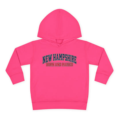 New Hampshire Born and Raised Premium Collegiate Unisex Pullover Fleece Hoodie
