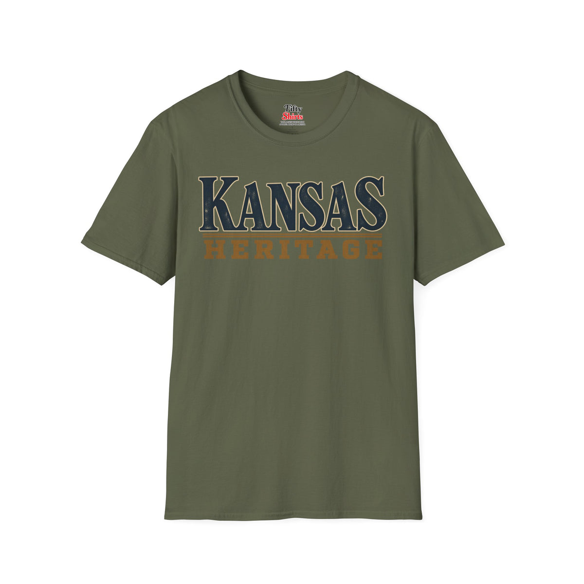 Kansas Heritage Unisex Softstyle T Shirt State Name Graphic Tee