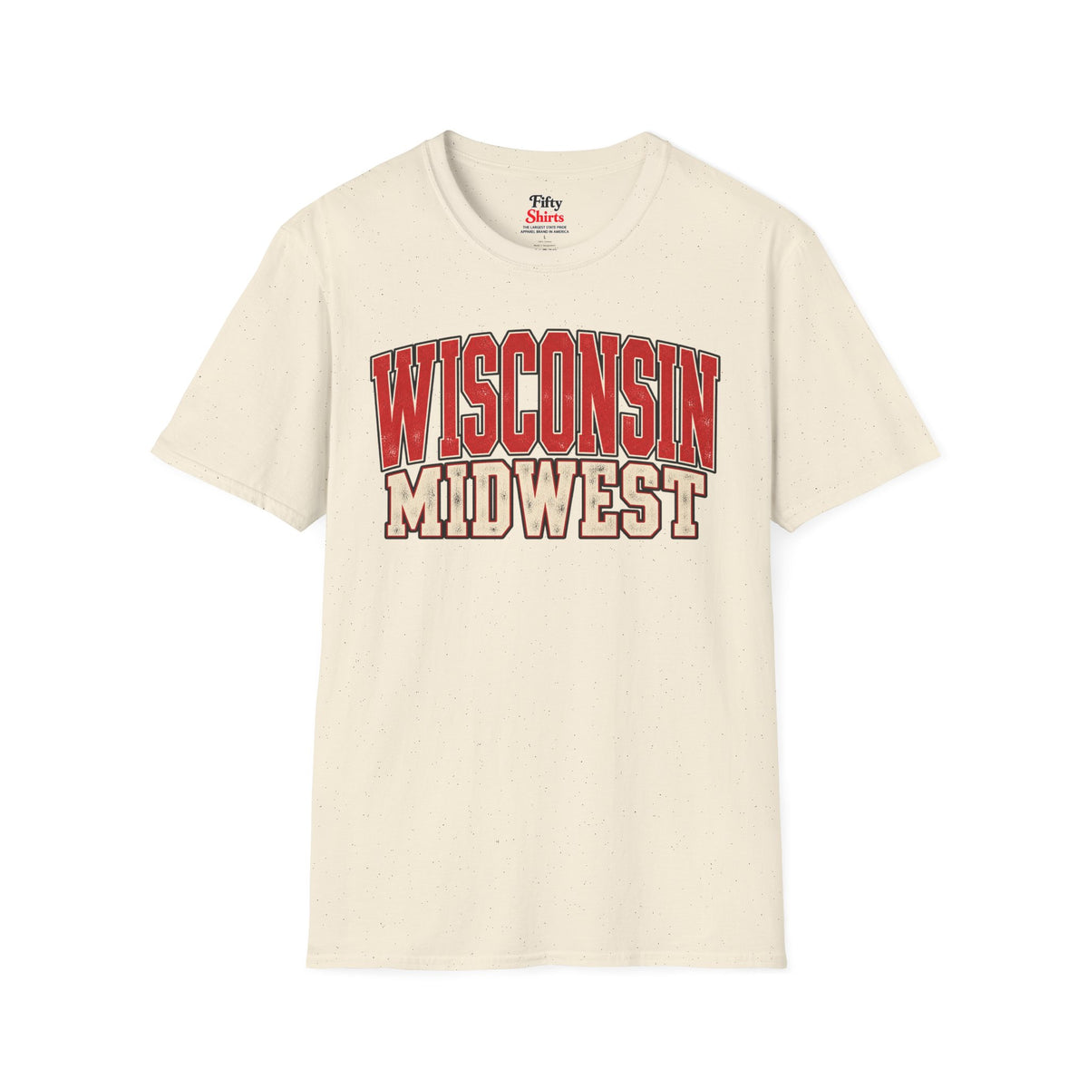 Wisconsin Midwest Unisex Softstyle T Shirt State Name Graphic Tee