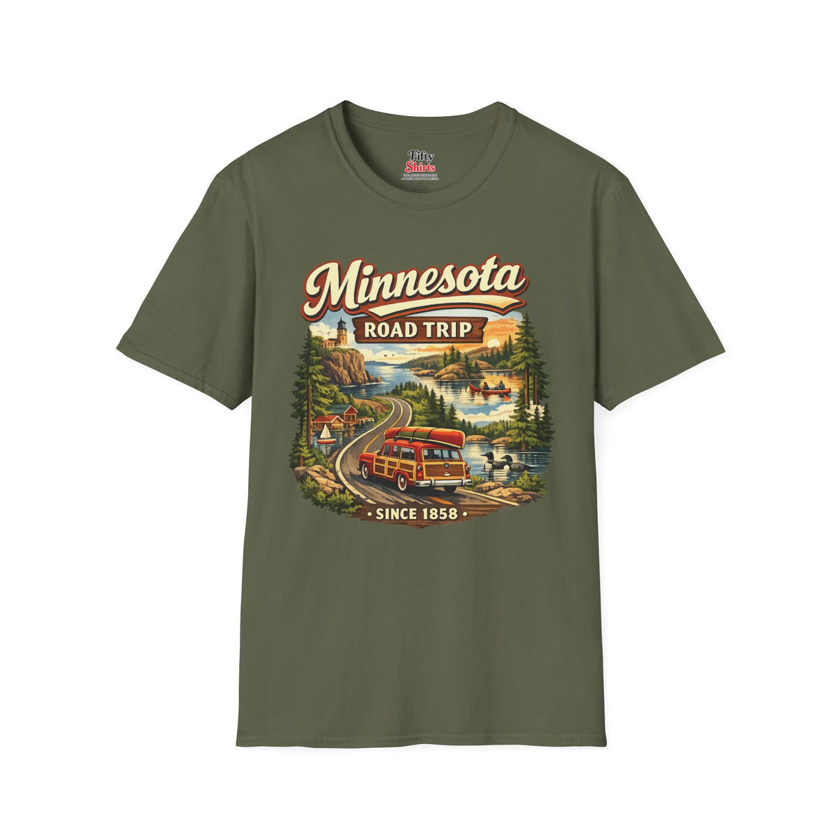 Minnesota Road Trip Unisex Softstyle T Shirt State Pride Graphic Tee Collections FS03