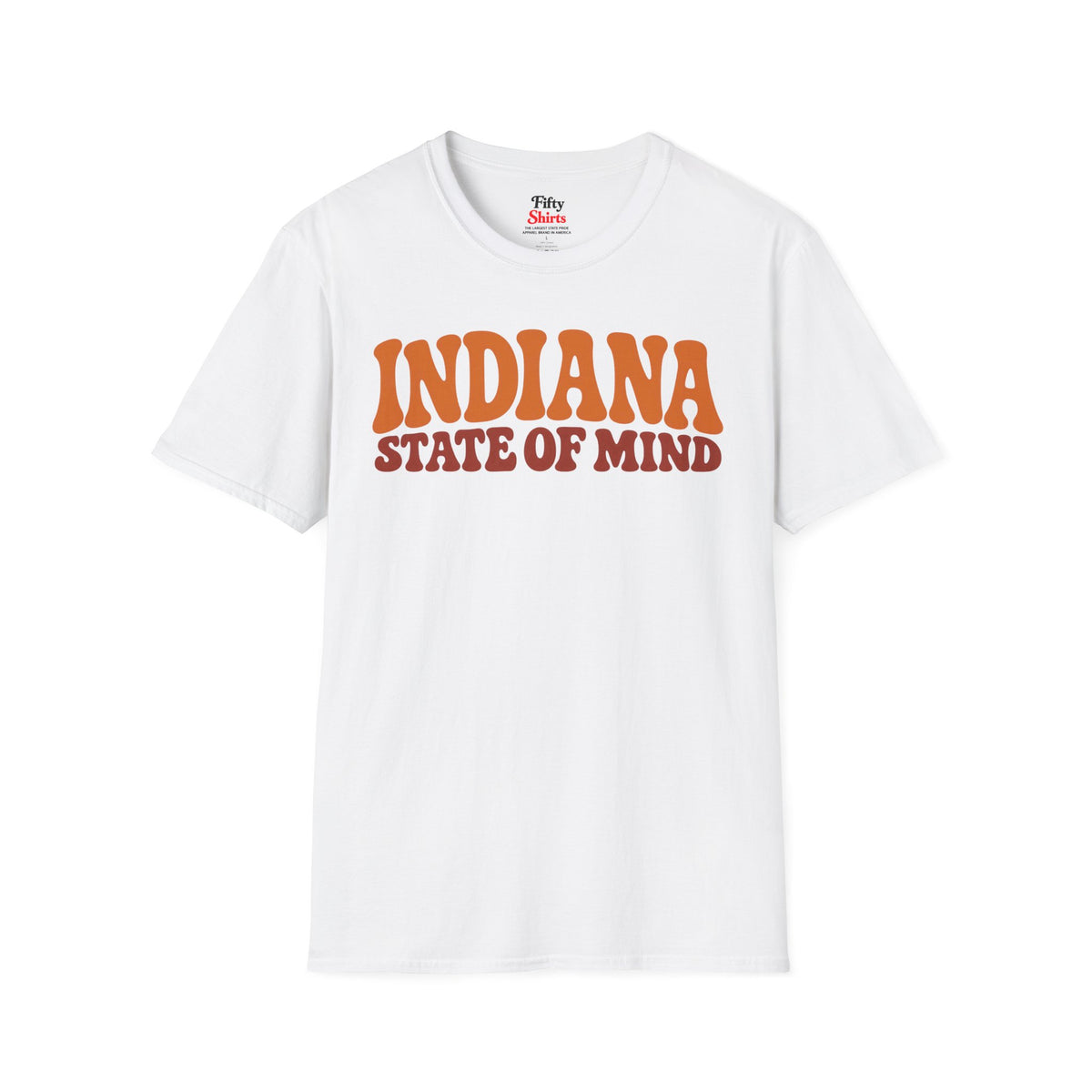Indiana State of Mind Unisex Softstyle T Shirt State Name Graphic Tee