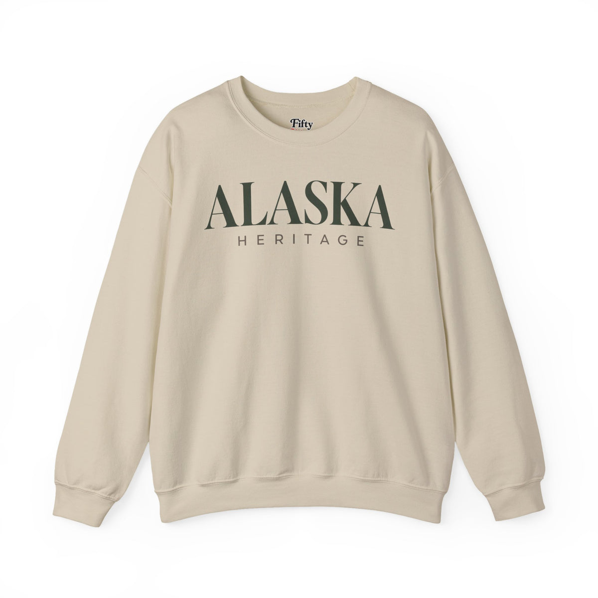 Alaska Heritage Unisex Crewneck Sweatshirt State Name Graphic