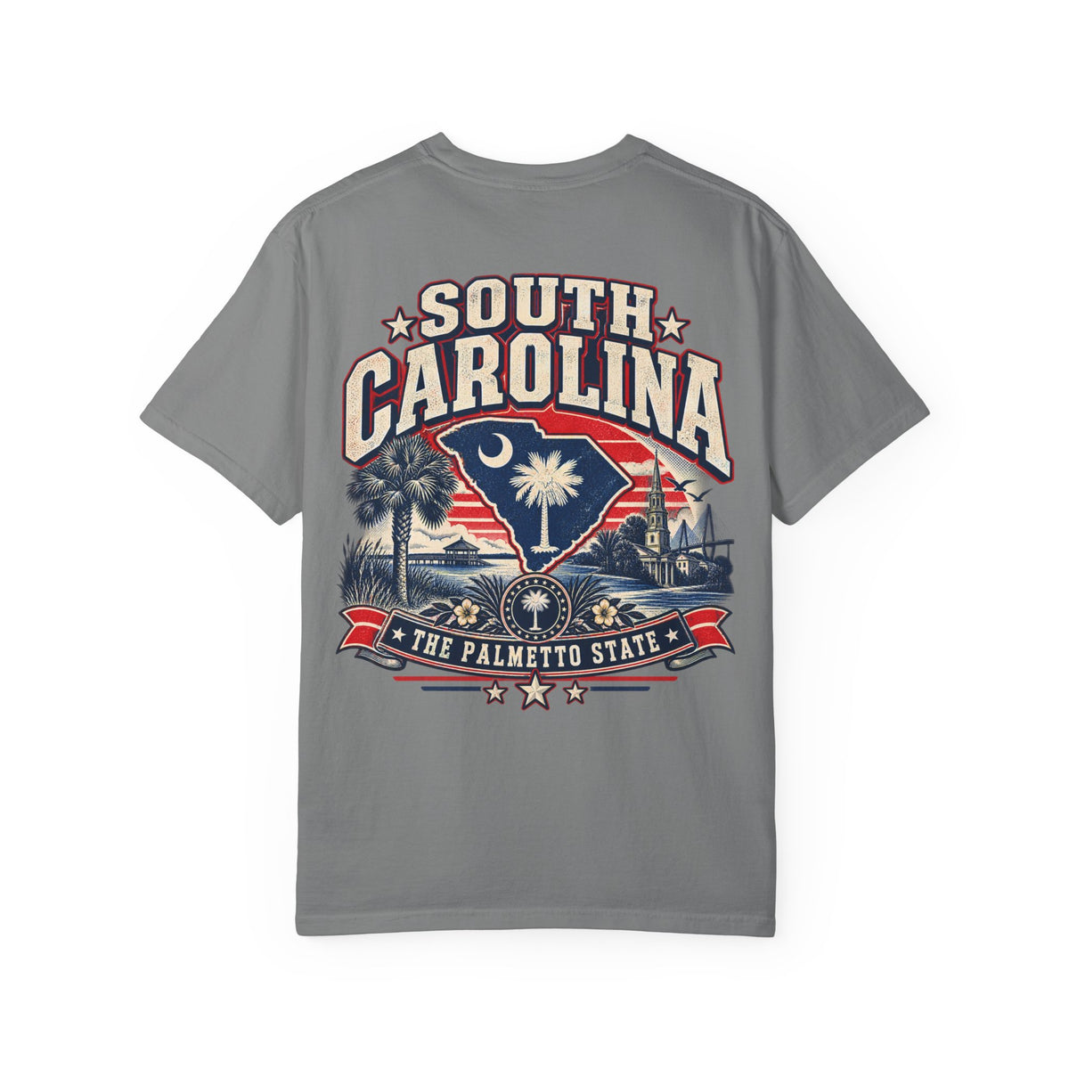 South Carolina The Palmetto State Unisex Comfort Color 1717 Streetwear Graphic Tee