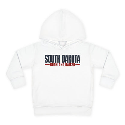 South Dakota Born and Raised Minimal Modern Heritage Unisex Toddler Pullover Fleece Hoodie