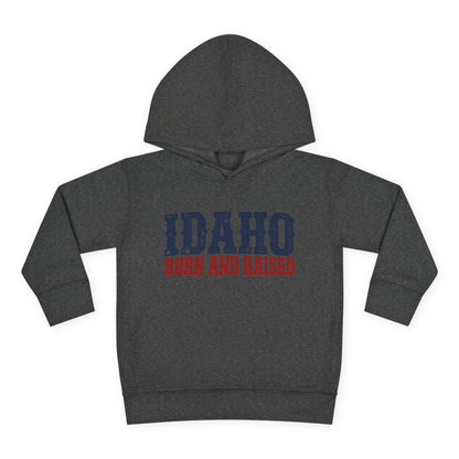 Idaho Born and Raised Rugged Western Unisex Toddler Pullover Fleece Hoodie