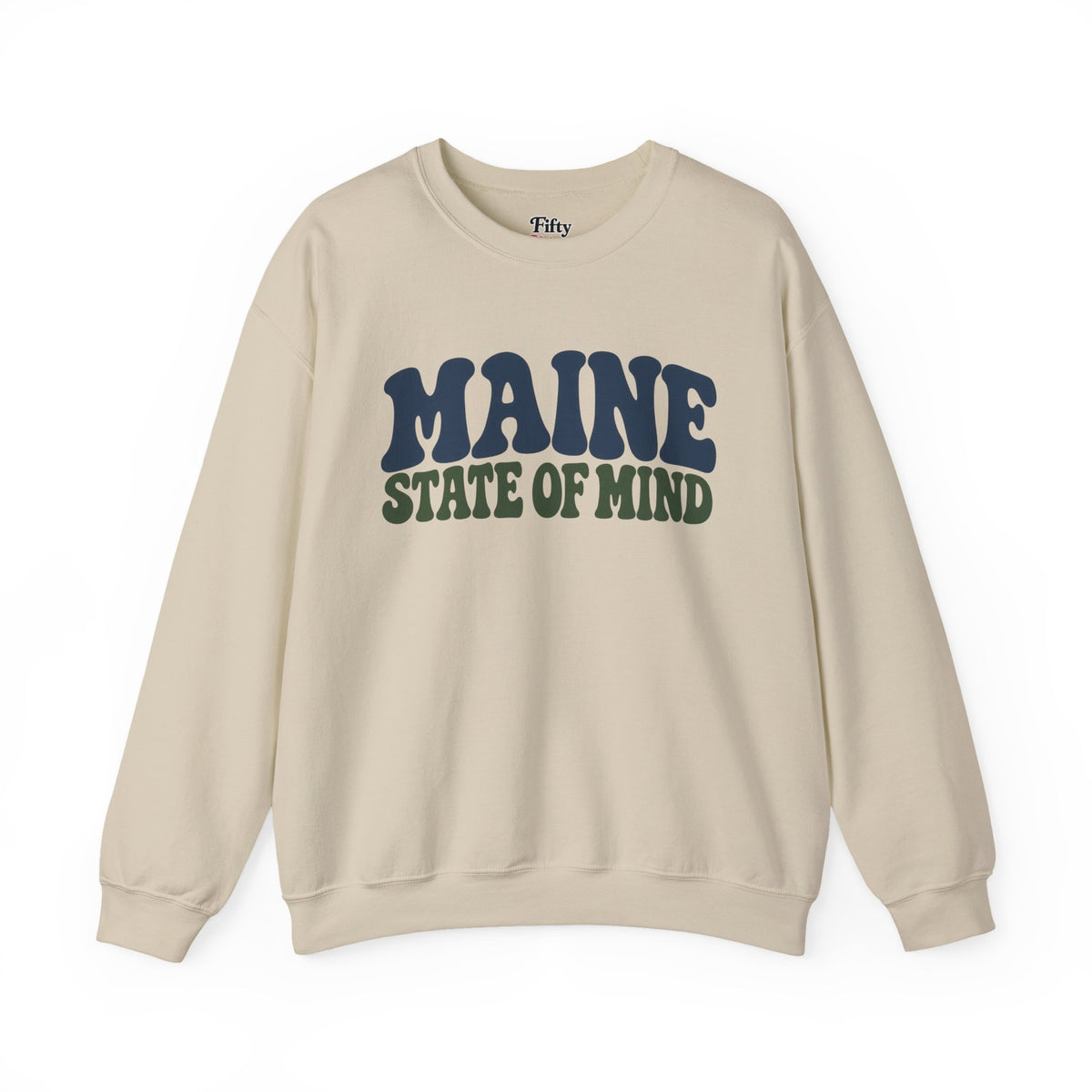 Maine State of Mind Unisex Crewneck Sweatshirt State Name Graphic