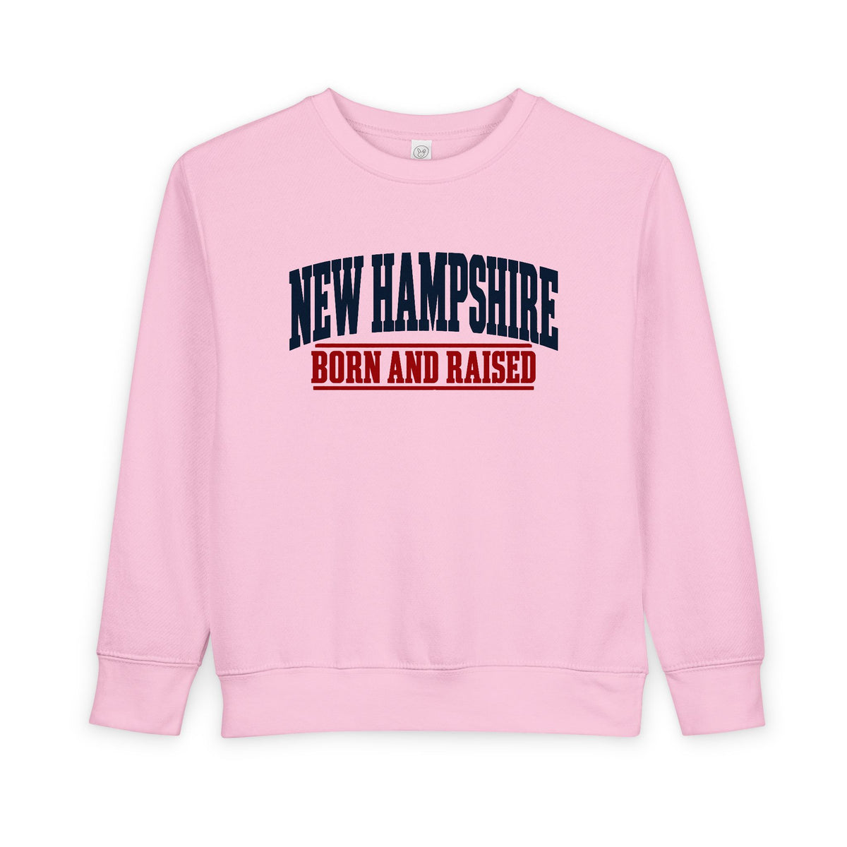 New Hampshire Born and Raised Rugged New England Unisex Toddler Sweatshirt Graphic
